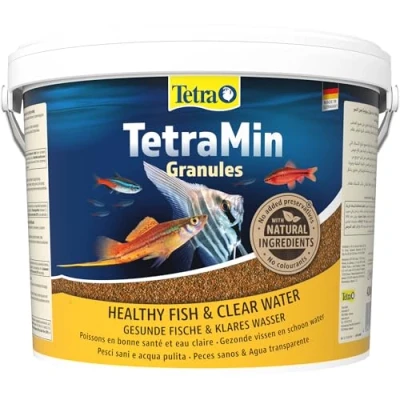 Abbildung von TetraMin Granules langsam absinkendes Fischfutter, ideal für Fische in der mittleren Wasserschicht des Aquariums, 10 L Eimer