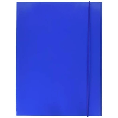 Abbildung von ESSELTE Ordner mit 3 Klappen, Kapazität 150 Blatt, Format 25 x 35, Verschluss rundem Gummiband, Presspan, 5 Stück, blau, Linear, 390341050