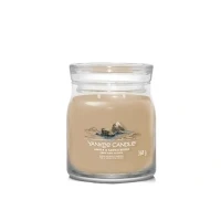 Abbildung von Yankee Candle Signature Medium JAR Amber &amp; Sandalwood Duftkerze, Größe: 368 g, Brown