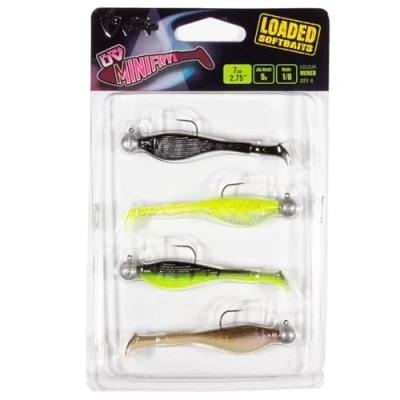 Abbildung von Fox Rage Mini Fry Loaded UV Mixed Coulour Pack 7cm 5gr Gummifisch