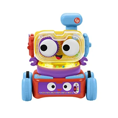 Abbildung von Fisher Price 4 in 1 Lernroboter Linus für Babys und Kleinkinder, Spielzeug ab 6 Monaten, Version: Französisch, HCK38