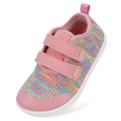 Abbildung von IceUnicorn Barfuß Sneaker Jungen Mädchen Berite Schuhe Kinder Barfußschuhe Minimalistische Hausschuhe(Farbig, 28EU Weit)