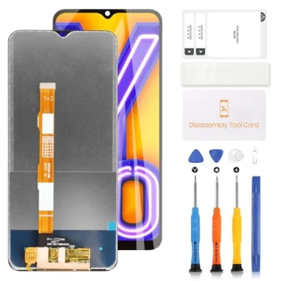 Abbildung von LADYSON Bildschirm für Vivo Y20S Display Y20 LCD Y20i/Y12S Touchscreen Montage Ersatz Glas Digitizer mit Werkzeugen (Schwarz)