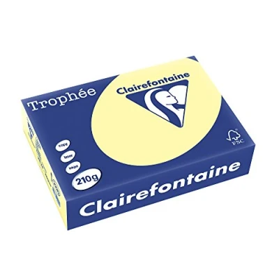 Abbildung von 4 x Clairefontaine Kopierpapier Trophee A4 210g/qm VE=250 Blatt gelb
