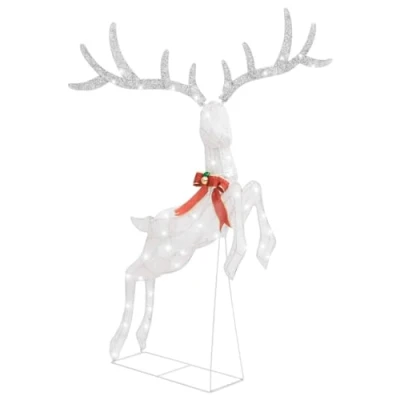 Abbildung von vidaXL LED Rentier Fliegend Weihnachtsdeko Beleuchtet Weihnachtsdekoration Rentiere Weihnachtsbeleuchtung Weihnachten Dekofigur 120 LEDs Weiß Kaltweiß
