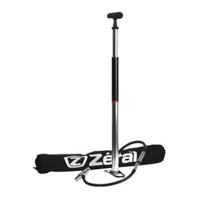 Abbildung von Zéfal Minipumpe Aluminium Compact Floor Standpumpe, Silber, 50 x 5 cm