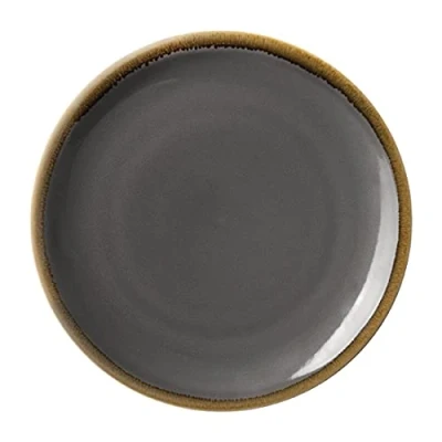 Abbildung von Olympia Kiln Smoke Style Round Coupe Speiseteller Set 230 mm/9 Zoll (6er Pack), BS4034 zertifiziert, HC387