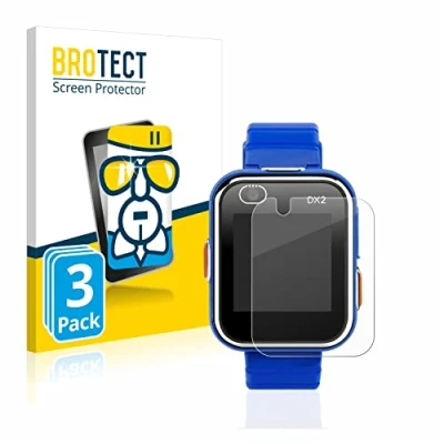 Abbildung von BROTECT Schutzglas für Vtech Kidizoom Smart Watch DX2 (3 Stück) Schutzfolie Panzer Folie Glas [Extrem Kratzfest 9H, Anti Fingerprint,
