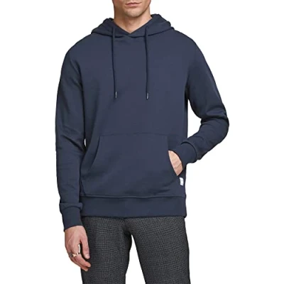 Abbildung von Jack &amp; Jones Jjebasic HOOD Kapuzenpullover, Herren, Größe: Large, Navy blazer