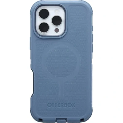 Abbildung von OtterBox Defender Series MagSafe Hülle für iPhone 16 Pro Max, stoßfest, sturzsicher, extrem robust, Schutzhülle, 7X getestet nach Militärstandard, Blau, Keine Einzelhandelsverpackung