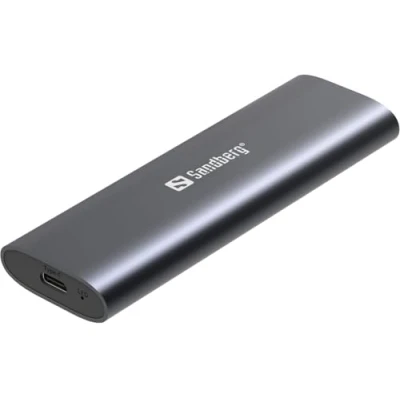 Abbildung von Sandberg USB 3.2 Case for M.2+NVMe SSD Gehäuse Gen 2 Externer Adapter Unterstützt M.2, NVMe, M Key Größen 2230/2242/2260/2280 Kompatibel mit Windows MacOS