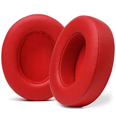 Abbildung von WC Wicked Cushions Ersatz Ohrpolster für Beats Studio 2 &amp; 3 (B0501, B0500) Wired Wireless Passt Nicht Solo Weicheres Leder, verbesserter Schaum und stärkerer Klebstoff Red