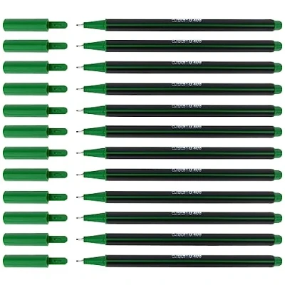 Abbildung von D.RECT Fineliner Set 12 Stück Filzstift Für Den Täglichen Gebrauch Geeignet Feinleiner Stift Superfeine, Linienbreite Ca. 0.4 mm Grün
