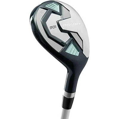 Abbildung von Wilson Staff Golfschläger, Pro SGI Hybrid 5, Für Damen, Linkshänder, Schaft aus Graphit, Silber/Grün, WGD152200