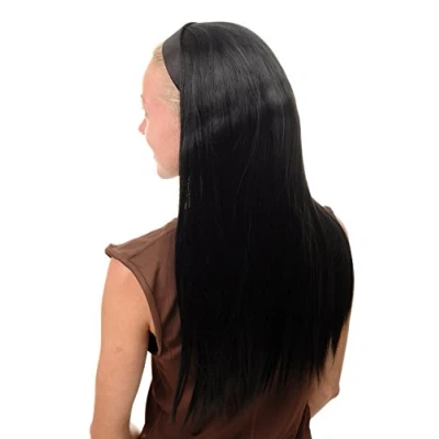 Abbildung von WIG ME UP WH5040 1B Halbperücke Haarteil mit Haarreif lang glatt schwarz