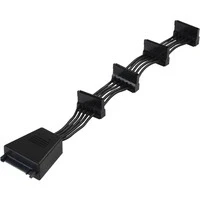 Abbildung von SilverStone SST CP06 SATA Adapter Kabel, 1 auf 4 Stecker, 2x 2200μF Kondensatoren
