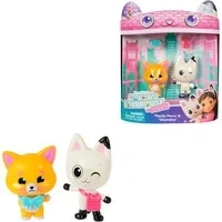 Abbildung von Gabby’s Dollhouse: Der Film Panda Pfötchen &amp; Leopold Figuren Set, mit 2 Zubehörteilen, für Kinder ab 3 Jahren