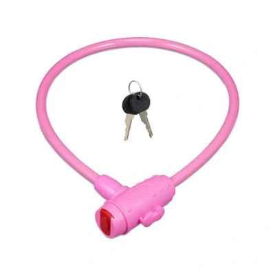 Abbildung von relaxdays Kabelschloss Fahrradschloss für Kinder, Pink
