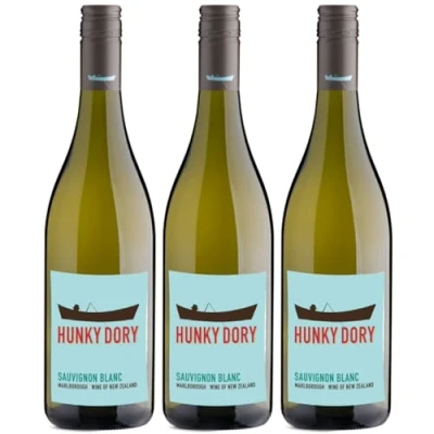 Abbildung von Hunky Dory Sauvignon Blanc Marlborough Weißwein Wein trocken Neuseeland I FeinWert Paket (3 x 0,75l)