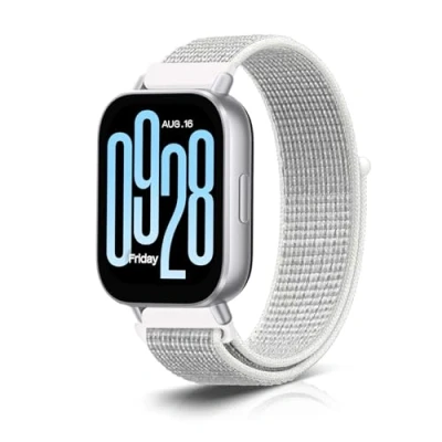 Abbildung von KoGiio Armband für Xiaomi Redmi Watch 5 Lite/Xiaomi Active/Xiaomi S4 Sport/Watch 2/Watch S3 /Huawei GT 5/5 PRO/4 46mm, 22mm Nylon Sanft Einstellbare Uhrenarmband Weiß