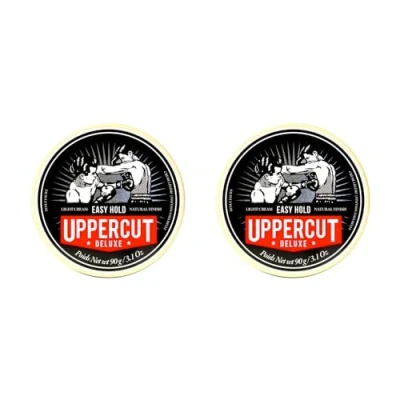 Abbildung von Uppercut Deluxe Easy Hold Hair Putty For Men, Light Hold, Natural Finish Water Based Pomade Men Washes Out Easily 2 x 90g