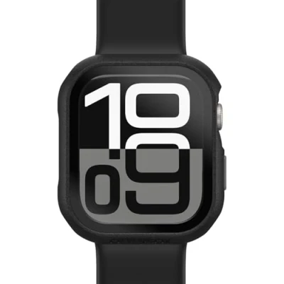 Abbildung von OtterBox Eclipse Bumper mit integrierter Displayschutzglas für Apple Watch Series 10 46mm, gehärtetes Glas, stoßfeste, sturzsichere und schlanke Schutzhülle Watch, Schwarz