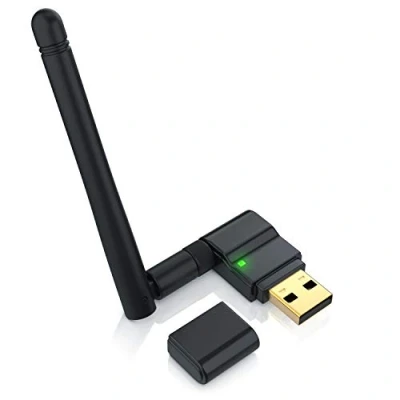 Abbildung von CSL 300 Mbit s WLAN Stick mit Abnehmbarer Antenne Wireless LAN USB 2.0 Mini Dongle 802.11n b g SMA Buchse 150 54 Windows 11 fähig Schwarz