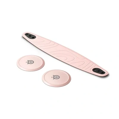 Abbildung von Steelseries Arctis Nova Booster Pack Rose Quartz Gaming Headset Zubehör Zweifarbiger Nylon Kopfband Individuell anpassbar mit einzigartigen metallischen Lautsprecherplatten Limitiertes Sammlerstück