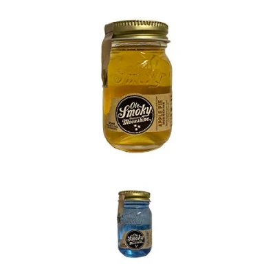 Abbildung von Ole Smoky Moonshine Apple Pie (70 proof) 0,05 Liter Miniatur + Blue Flame (128