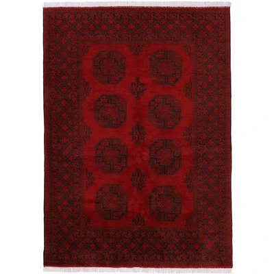 Abbildung von Woven Arts Orientteppich &quot;Afghan Akhche&quot;, rechteckig, handgeknüpft, reine Wolle für ein warmes Raumklima