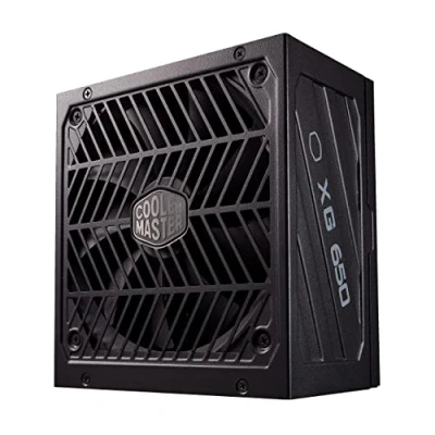 Abbildung von Cooler Master XG650 Platinum PC Netzteil (EU) 80 PLUS (+92% Effizienz), 650W Power Supply Unit, vollständig modular, 100% japanische Kondensatoren, 135mm FDB Lüfter, Schwarz