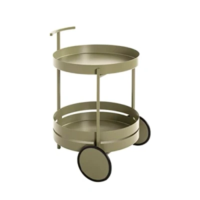 Abbildung von HAKU Möbel Servierwagen grün, Metall Maße: H 62 cm x Ø 42 cm, Style: Modern