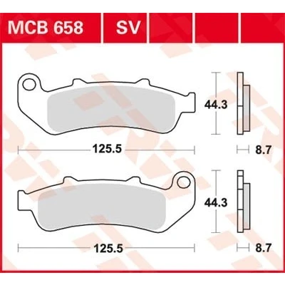 Abbildung von TRW Sinter Street MCB658SV Bremsbelagsatz