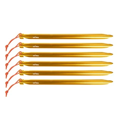 Abbildung von Tatonka Zelthering/Tent Peg Pro 25cm (6 Stück) Leichte Zeltheringe aus Aluminium und mit Y Profil 25 cm lang in gut sichtbarem Gold Im 6er Pack