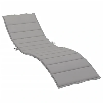 Abbildung von vidaXL Sonnenliege Auflage, Liegenauflage Outdoor, Polster Auflage für Gartenliege Liegestuhl, Polsterauflage, Grau 200x50x3cm Oxford Gewebe