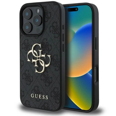 Abbildung von Apple iPhone 16 Pro Hülle Kunststoff Guess Hard Case/Backcover Handyhülle Schwarz