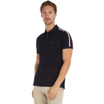 Abbildung von Tommy Hilfiger Shadow Poloshirt, Herren, Größe: Small, Desert sky
