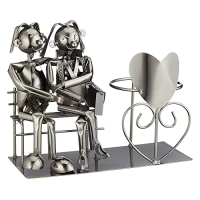 Abbildung von CEPEWA Weinflaschenhalter Flaschenhalter Hochzeit Liebe Hochzeitsgeschenk