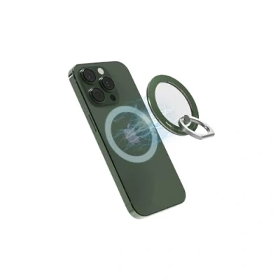Abbildung von iRing Handyringhalterung Finger Handyring Magsafe Kompatibel 360 Grad Drehung 180 Neigungsfunktion Alpen Grün