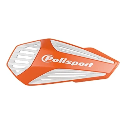 Abbildung von Polisport 8308400004 Handprotektoren MX AIR 1 Style Befestigungspunkt aus Kunststoff inklusive Befestigungskit kompatibel mit Allen Enduro/MX/ATV Modellen in Farbe orange/weiß