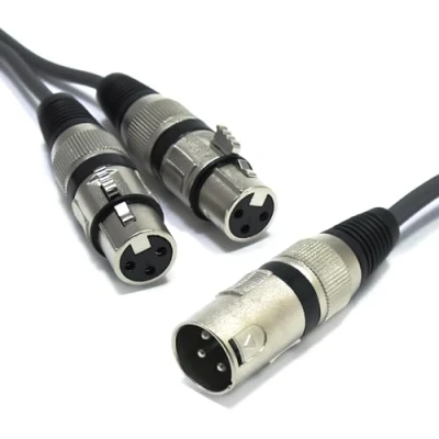 Abbildung von VITALCO XLR Splitter 1.5m Audio Adapter Stecker auf 2x Buchse 3 Polig Splitterkabel Y Kabel Vertailer Männlich Dual Weiblich