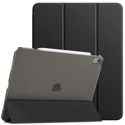 Abbildung von TiMOVO für iPad Air 13 Zoll Hülle M2 2024, Schlanke 13&quot; (M2), Unterstützt Touch ID, Auto Schlaf/Aufwach Schutzhülle mit Transluzent Rückhülle, Schwarz