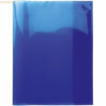 Abbildung von HERMA 19622 Heftumschläge Quart Transparent Blau, Hefthüllen aus strapazierfähiger, abwischbarer und extra dicker Polypropylen Folie, durchsichtige Heftschoner Set für Schulhefte, farbig
