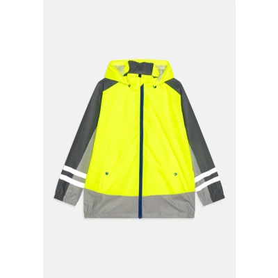 Abbildung von Playshoes RAIN Unisex 2IN1 Regenjacke / wasserabweisende Jacke für Kinder, Größe: 98, Neon yellow