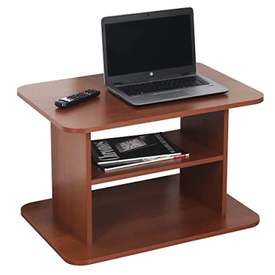 Abbildung von RICOO Couchtisch mit Stauraum 69 x 50 45 cm, Holz, Wohnzimmertisch für Couch Eiche Rustikal WM094 ER, Tisch Wohnzimmer Tisch, Sofatisch, Coffee Table, klein,