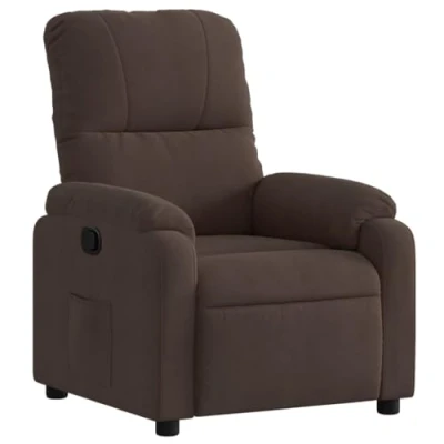 Abbildung von vidaXL Relaxsessel, Sessel mit Liegefunktion, Fernsehsessel Liegesessel für Wohnzimmer, Ruhesessel Polstersessel, Braun Mikrofasergewebe