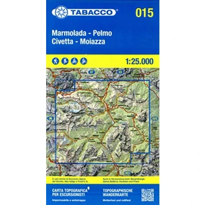 Abbildung von 15 Marmolada Pelmo Civetta Moizza: 1:25000 (Carte topografiche per escursionisti, Band 15)