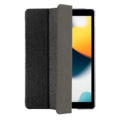 Abbildung von Hama iPad Hülle „Palermo“ für Apple 10.2&quot; 7., 8., 9. Generation (Schutzhülle mit Tablet Stand zum Klappen, Tasche Auto Schlaf/Wach, transparente Rückseite) grau
