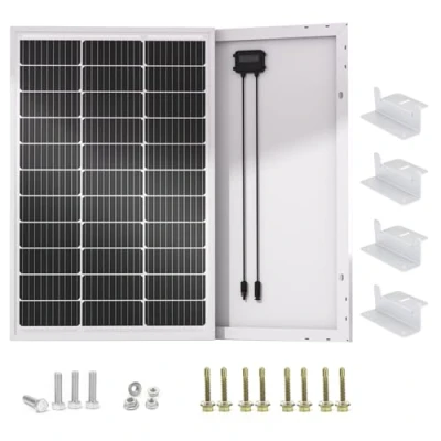 Abbildung von ECOWORTHY Solarmodul, 100 W, 12 Volt, Polykristalline, zum Laden von Batterien.