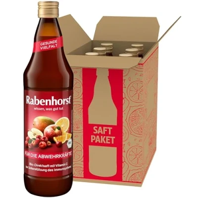 Abbildung von RABENHORST Für die Abwehrkräfte BIO, 6er Pack (6 x 700 ml) 100% Bio Mehrfruchtsaft mit natürlichem Vitamin C
